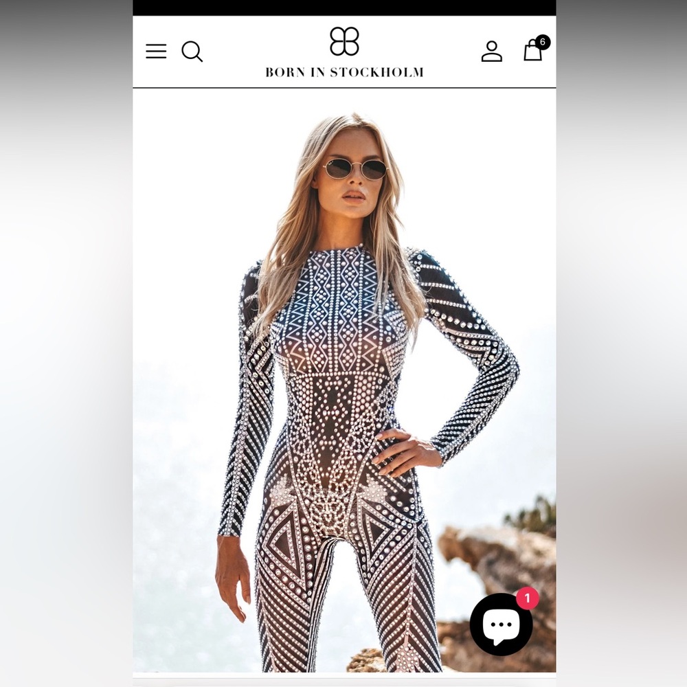 Born in Stockholm Moa Luxury Rhinestone jumpsuit
